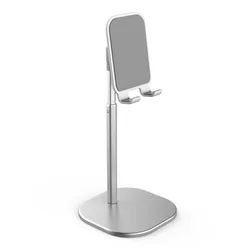 Compact Adjustable Phone Stand for Smartphones and Accessories (Silvery)
