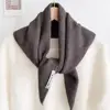New Fashion Soft Wool Knitted Knitted Scarf Multi-functional Warm Women Headscarf Winter Triangular Scarf Women Shawl 4