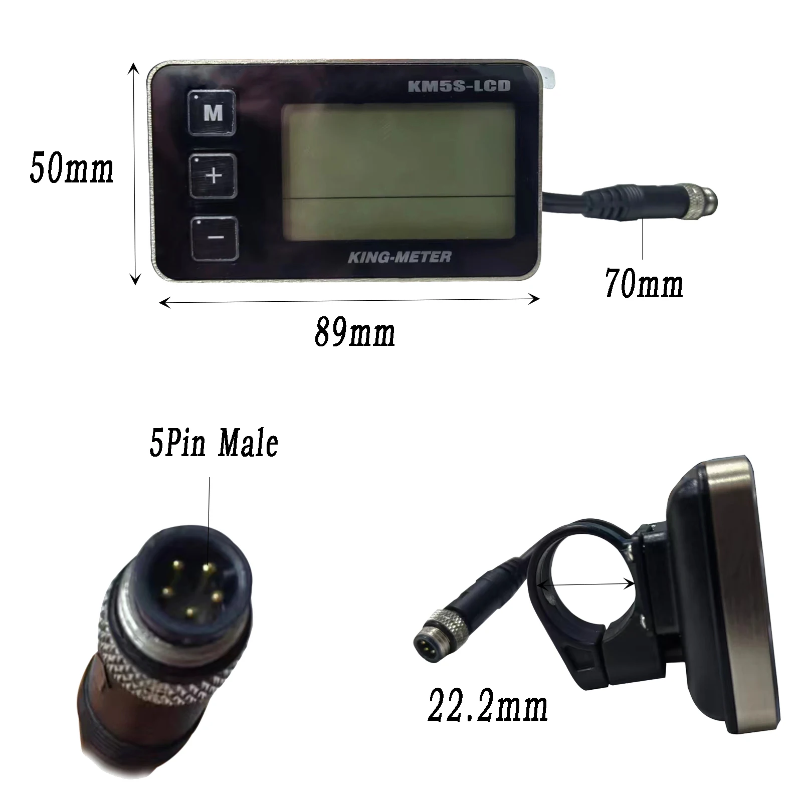 KING-METER KM5S-LCD Display(customized) Electric Bike Monitor e-Bike Speeder Replacement Parts Panel Bafang LED TFT Kit
