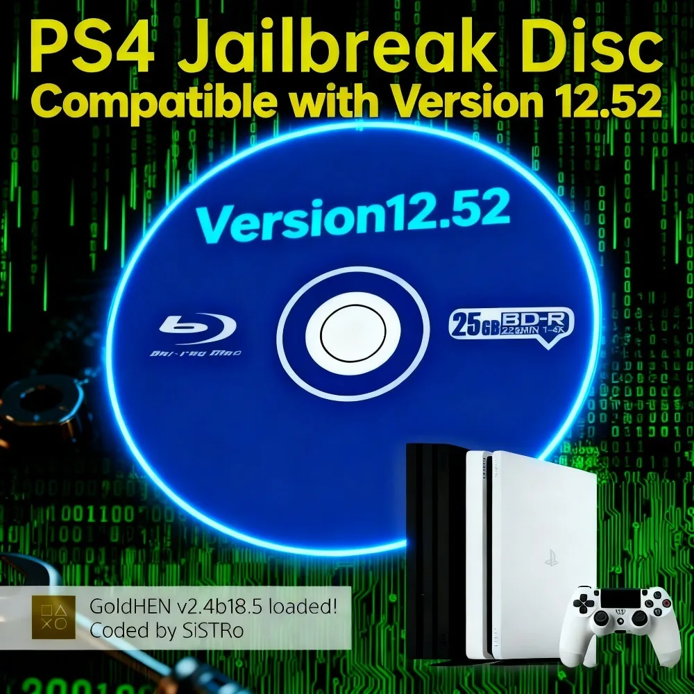 For PS4 Jailbreak Gold Disc 12.52 Latest Firmware Supported