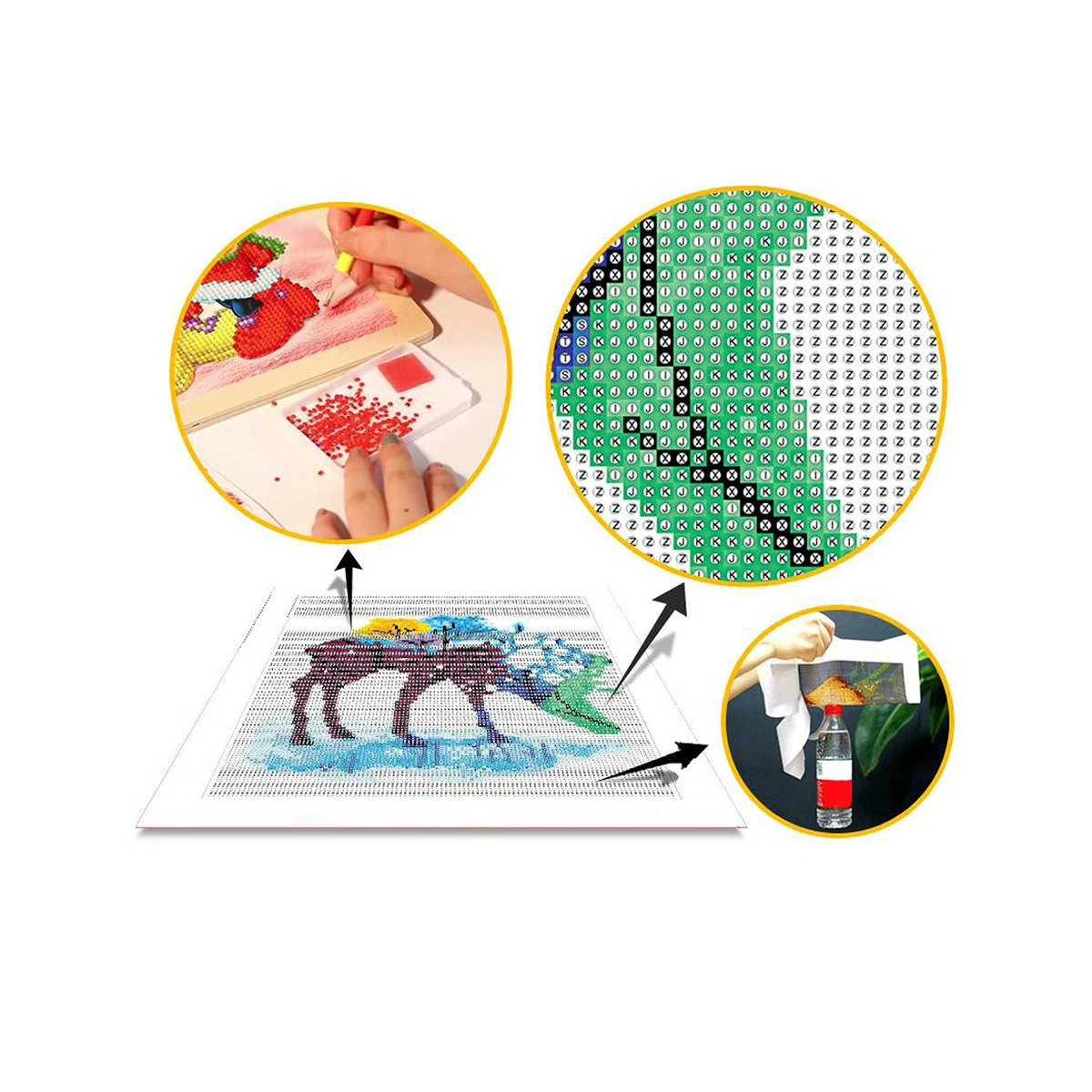 Diamond Painting Landscape Of Peach Blossom Pavilion Personality DIY Full Drill Round Mosaic Cross Stitch Set
