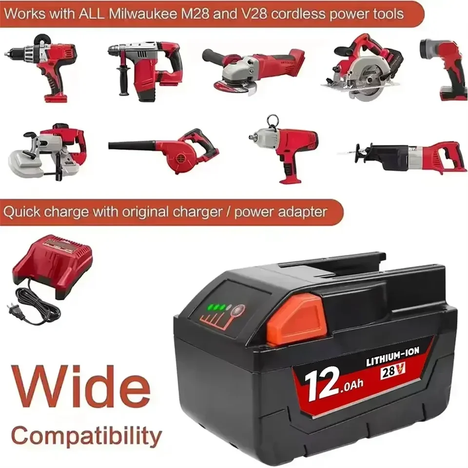 Battery 28V 4Ah Li-ion 48-11-2830 Type Milwaukee M28