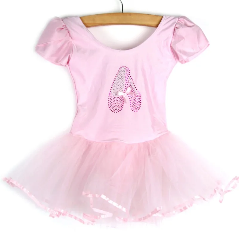 Tutu Skirt Children's Mesh Stretch Tutu Skirt Girls Short-Sleeved Princess Tutu Dance Skirt Girls Practice Training