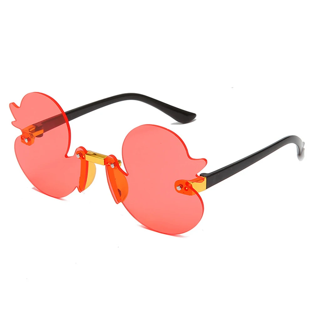 Fashion Children'S Sunglass Rimless Cartoon Duck Shape Sunshade Anti-Ultraviolet Glasses Party Decorative Glasses Child Kids kids sunglasses children sunglasses