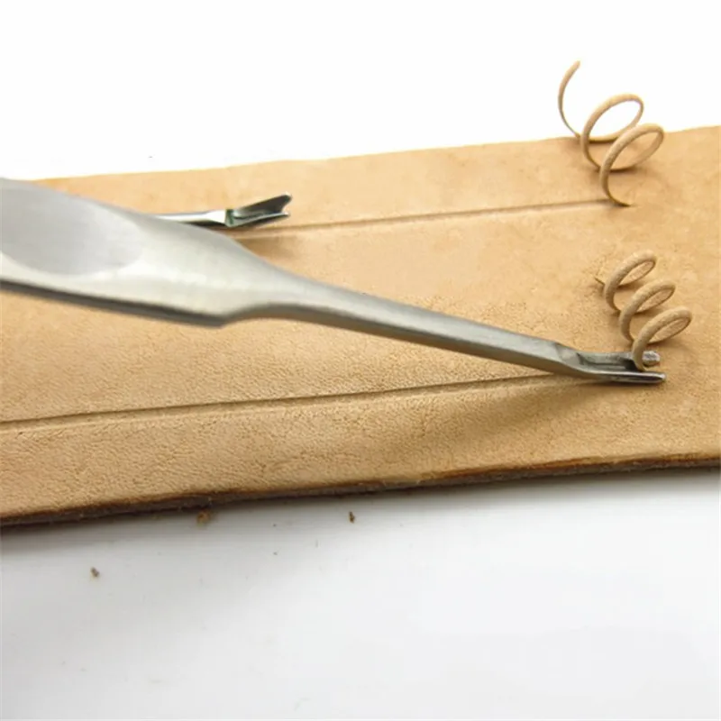 Type V Shaped Stitching Groover Skiving Edge Beveler Leathercraft Leather Tool leather craft tools