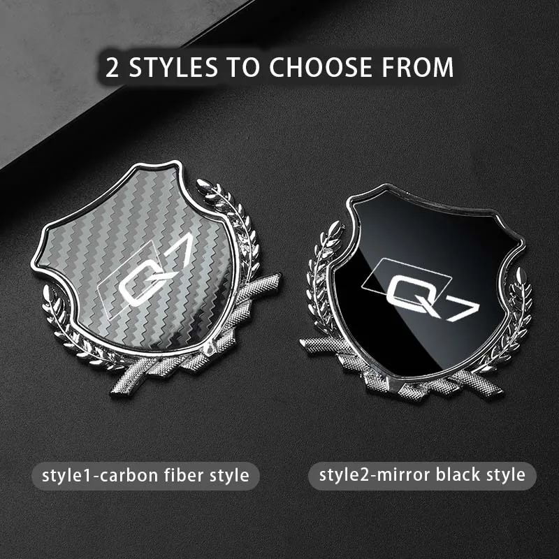 

Car Side Modification Sign Triangular Metal Sticke For Audi Q7 Q3 Q5 Q8 4M 2017 2022 2023 2024 Accessories Logo Carplay Key Case