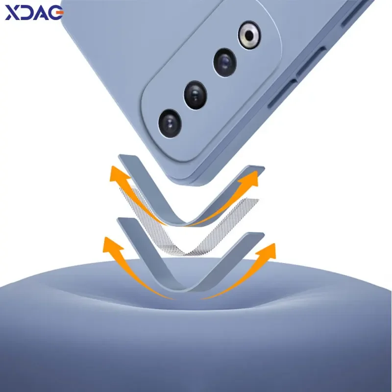 Square Liquid Silicone Shockproof Phone Case - 360° Protection & Camera Guard