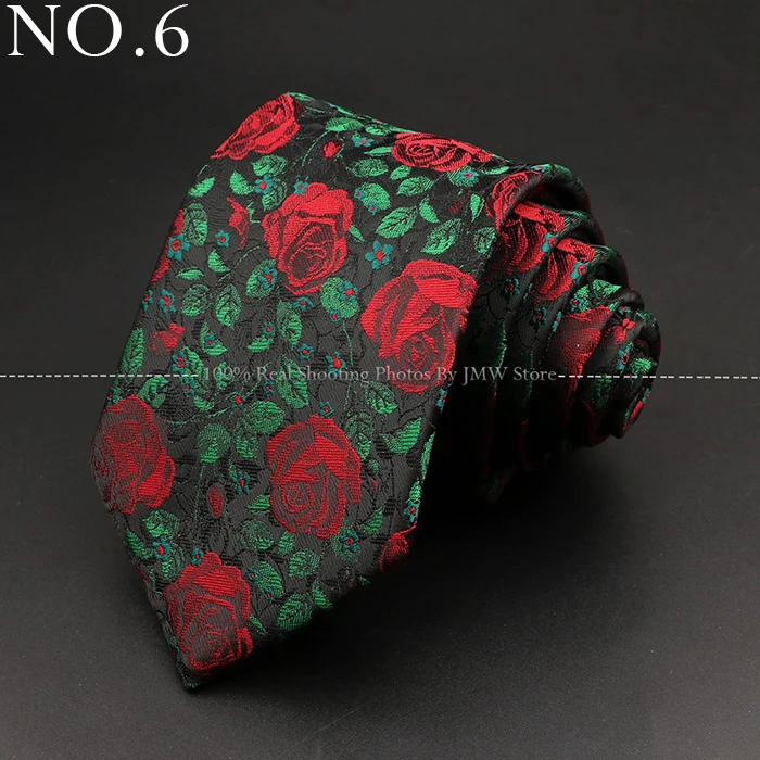 Neuheit Männer Krawatte Blumen Rose Blume Muster rosa rot blau grün Krawatten Freizeit geschäft täglich tragen Krawatte Hochzeits feier Geschenk – Detail 6