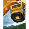 Portable Camping Fan with Lights 20000mAh Rechargeable Battery Operated 3 Speeds Outdoor Tent Fan – Powerful Airflow and LED 6