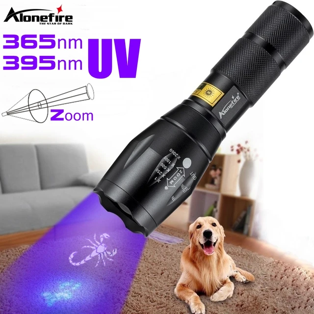 Zoom UV LED Flashlight 365nm 395nm Invisible Ink Marker Cat Dog Urine Tinea  Ore Money Scorpion Fluorescence Light Use AAA 18650 - AliExpress