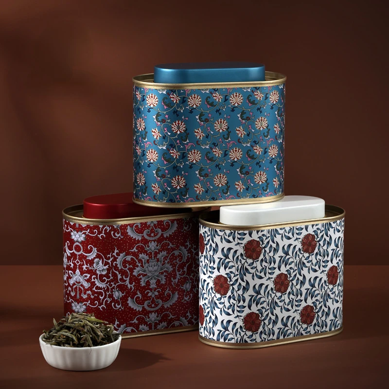 Tea Airtight Container Universal Round Tinplate Storage Tank Seal Food Empty Can Tea Tin Box