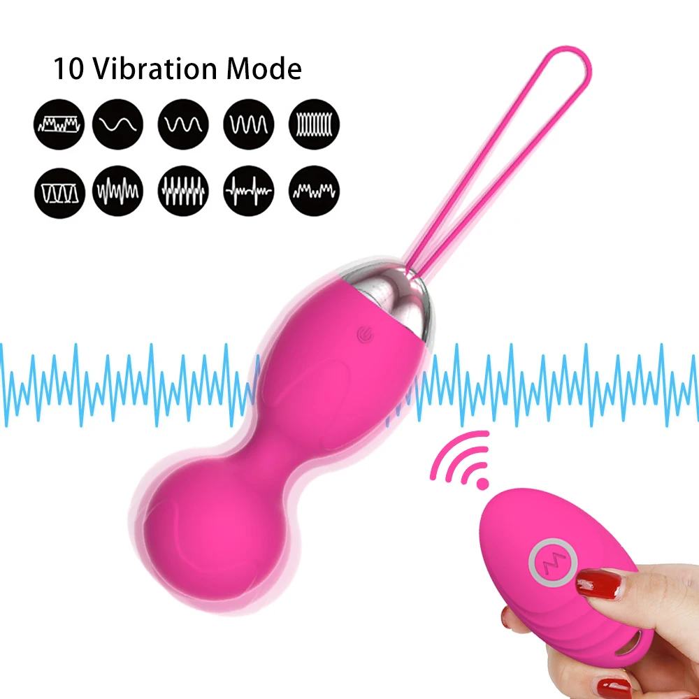 

5pcs Vaginal Tighten Exercise Kegel Balls 10 Speed Vibrating Eggs Silicone Ben Wa Ball G Spot Vibrator Erotic Sex Toy For Women