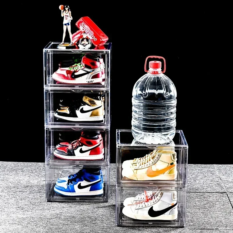 Spacious and Transparent Shoe Cabinet with Magnetic Door - The Ultimate Storage Solution 4