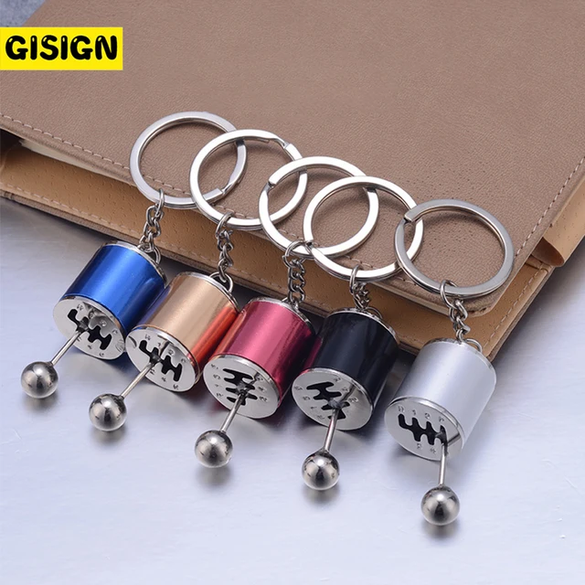 Metal AntiStress Keyring Creative Car 6 Speed Gearbox Gear Fidget Toys Shift Racing Tuning Model Keychain Novelty Sensory Toys 1