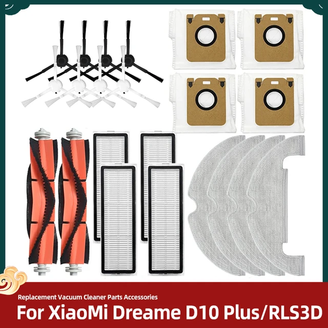 For Xiaomi Dreame Bot D10 Plus Rls3d Robot Vacuum Cleaner Replacement Parts  Accessories Main Side Brush Hepa Filter Mop Dust Bag