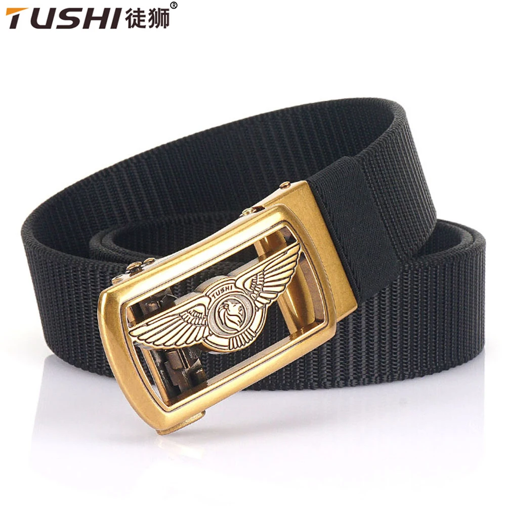 

TUSHI New Men's Tactical Belt Army Outdoor Hunting Military Canvas Multi Function Combat Survival High Quality Corps Nylon Belt