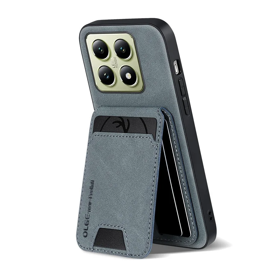 Premium PU Leather Wallet Case with Card Slot, Kickstand, and Drop Protection