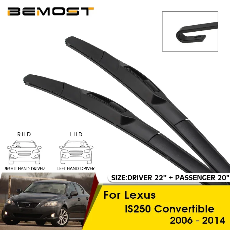 Car Wiper Blades For Lexus IS250 Convertible 2006-2014 Windshield Windscreen Front Window Blades 22"+20" Car Accessories 1