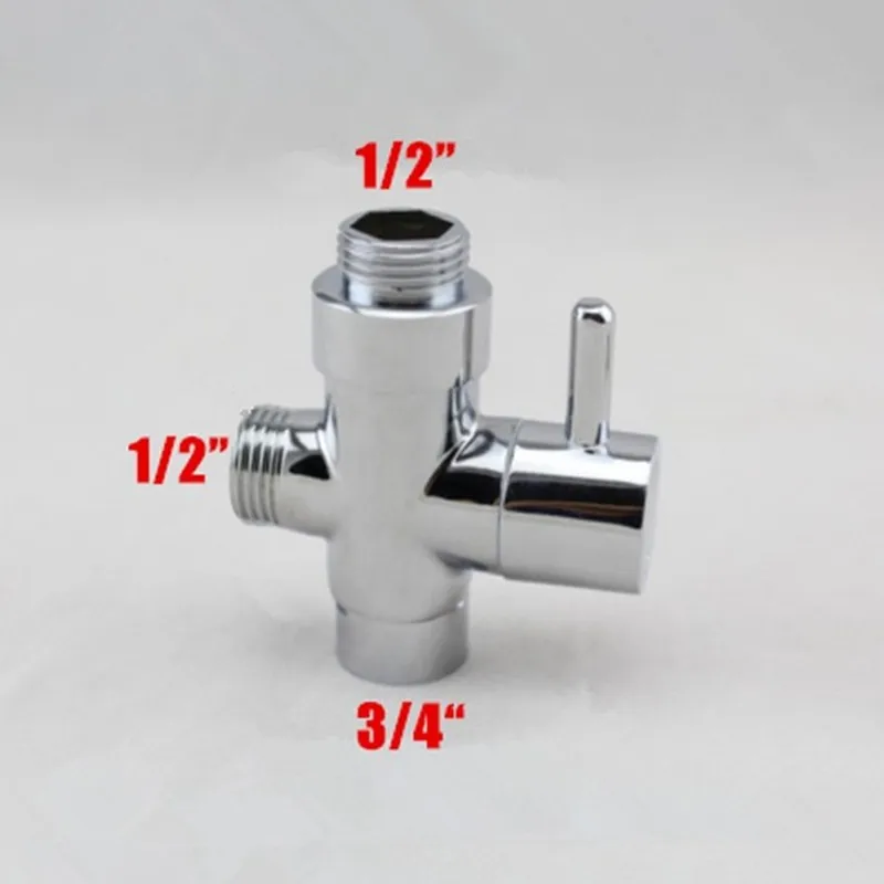 Refined Copper Sturdy Don't Rust Bathroom Faucet Accessories Manifold Shower Water Segregator Switch Valve NWT-8876