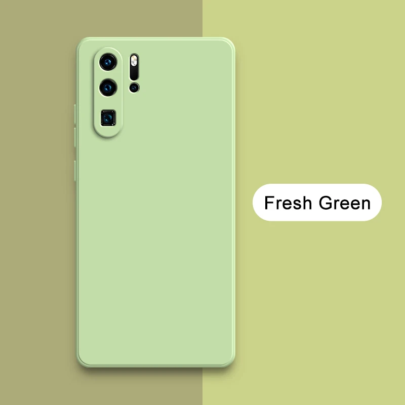 Luxury Square Liquid Silicone Cute Case - Soft Edge Protective Phone Back Cover