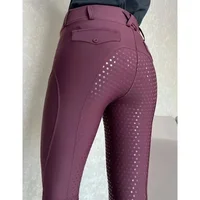 Black Full Seat Silicone Equestrian Breeches Anti-pilling Horse Riding Tights Women  Riding Pant Equestrian Clothes 1