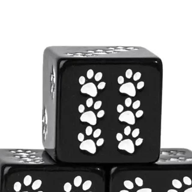 6x Resin Dices Set Portable Cute Pattern Dice Game Set for Entertainment Family Gathering Wedding Party Supplies Table Board