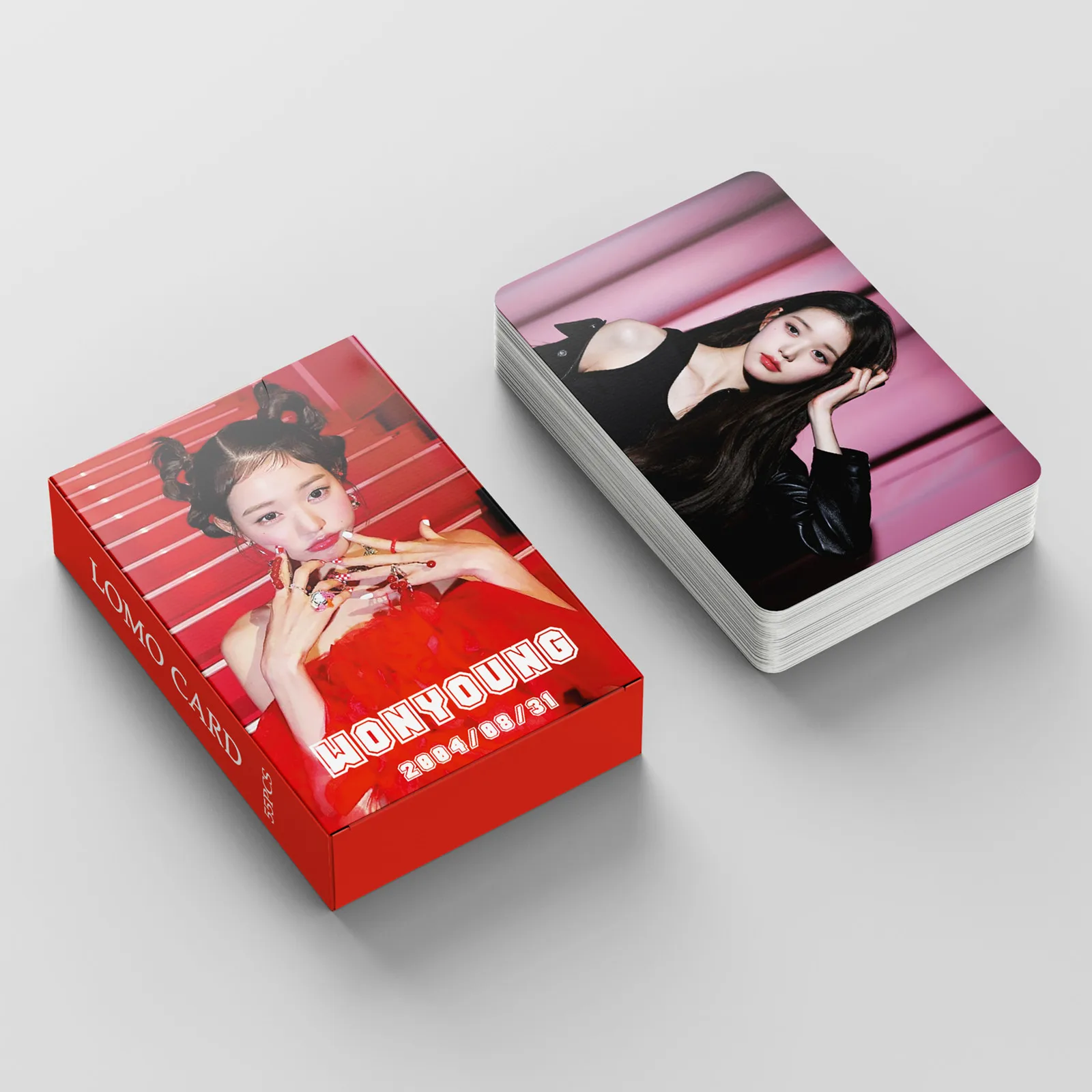 

KPOP IVE WonYoung Фотокарточка 55 шт. неповторяющаяся яркая пленка LOMO карта WonYoung личные бумажные карточки для дайвинга
