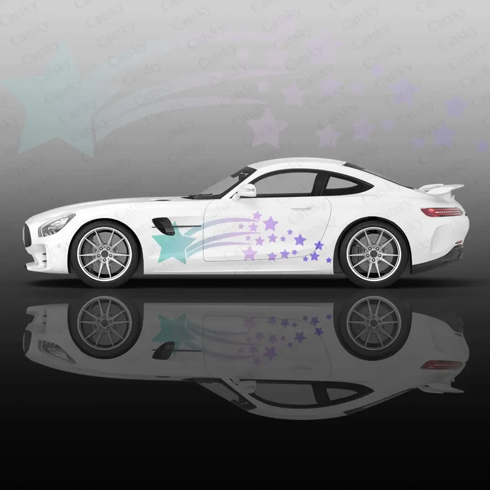 

Star Design Car Body Stickers Itasha Vinyl Car Side Decal Sticker Car Body Sticker Car Decor Stickers