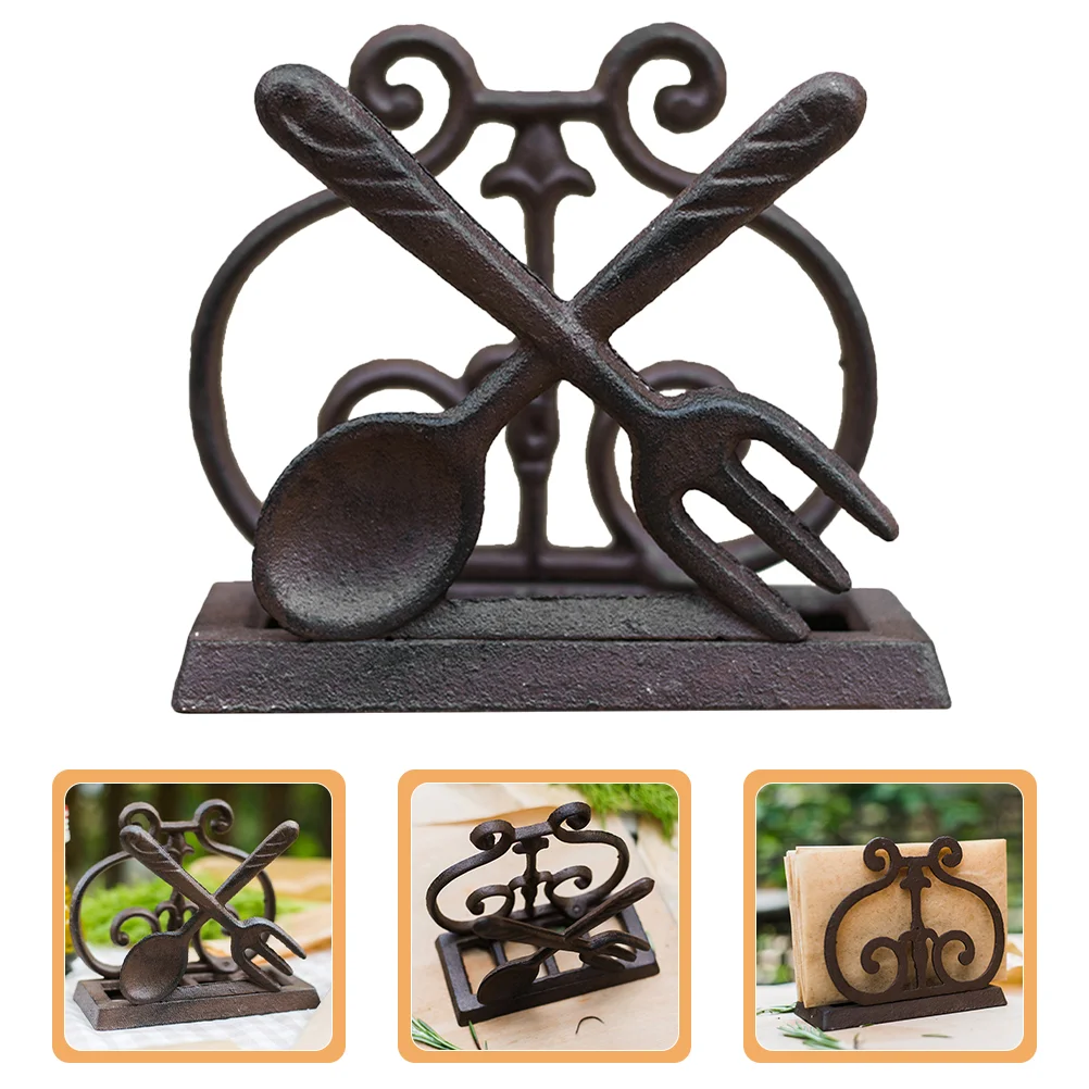 Cast Iron Napkin Holder Restaurant Tissue Holder Dining Table Napkin Serviette Stand