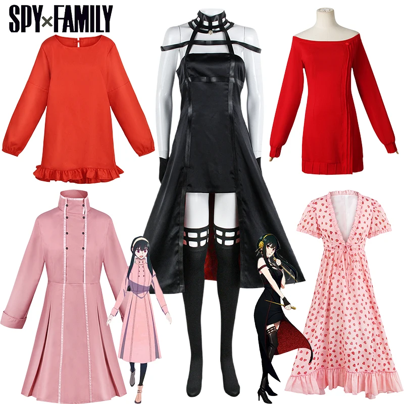 

Yor Forger Cosplay Costume Anime SPY×FAMILY Yor Forger Cosplay Multiple Styles Costume Wig Earrings Dress Full Sets for Women