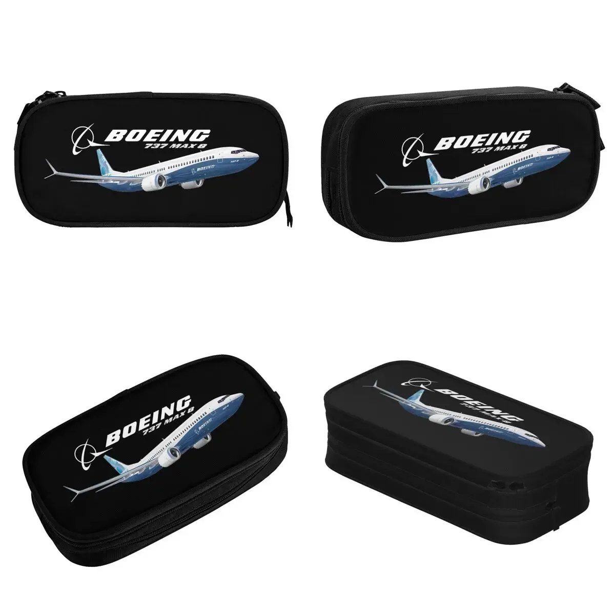 Boeing 737 Airplane Pencil Cases Pencil Box Pen Kids Big Capacity Bags Students School Zipper Stationery 2