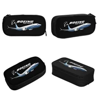 Boeing 737 Airplane Pencil Cases Pencil Box Pen Kids Big Capacity Bags Students School Zipper Stationery 2