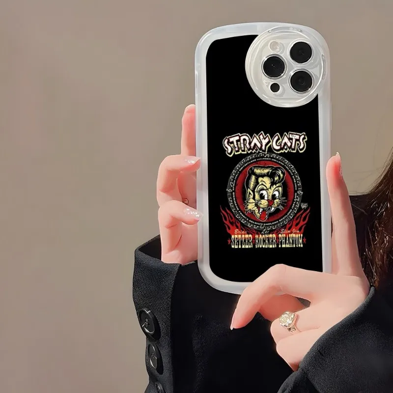 Stray Cats Rockabilly Slim Custodia Per Telefono Appena Arrivata Per Iphone 14 Pro Max 11 12 13 Mini X Xr Xs 8 Plus Angel Eyes Big Pupilla Lens