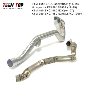 Motorcycle Exhaust Pipe For KTM 450 EXC/ 500 EXC-F 17-19 Offroad Bike Exhaust For KTM 250 EXC/ 400EXC/ 450EXC 2004-2007