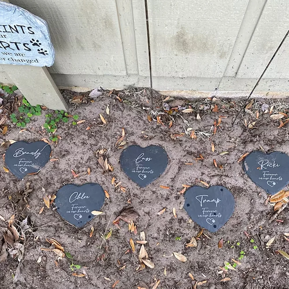 Pet Memorial Stone for Dogs Name of Death Personalized Pet Loss Gifts Dog Grave Marker Plaque Tombstone pet memorial stones
