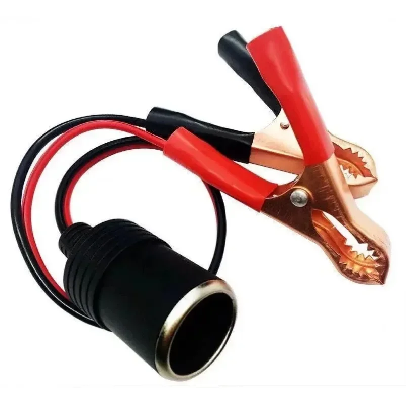 12V Car Accessories 50A Female Batteries Socket Plug Car Battery Terminal Clamp Clip Cigarette Lighter Power Socket Adaptor