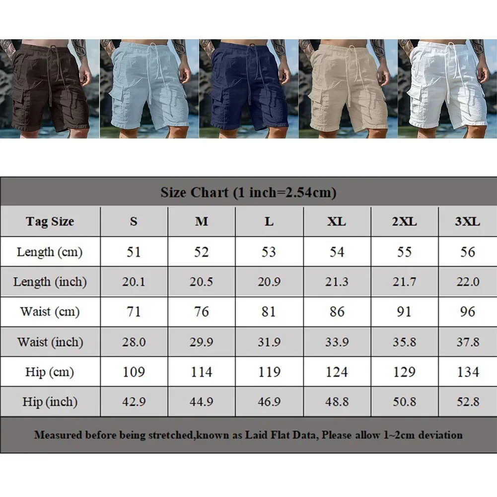 Men Loose Cargo Shorts With Pockets Fashion Beach Streetwear Sports Casual Shorts Running Short Pants 6