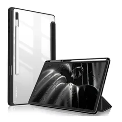 Premium Tablet Cover with Pencil Holder - Enhanced Protection for Tab S7 Plus 12.4 (Black)