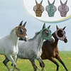1Pc Horse Face Mask Anti Fly Breathable Stretch Knitted Mesh Anti Mosquito Mask Horse Riding Equestrian Equipment 4