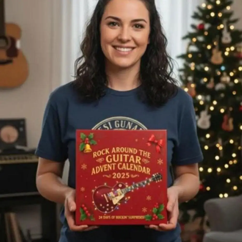 2025 Rock Around the Guitar Advent Calendar, Rock and Roll Collectible, for Guitarists Music Lovers & Collectors