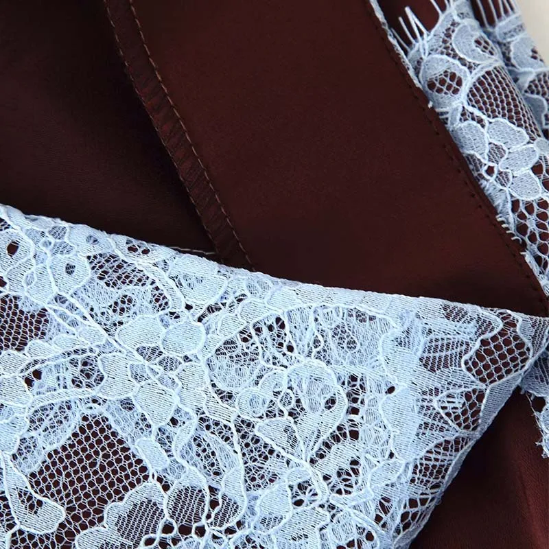 Chic Fashion Lace Splicing Midi Skirts Two Piece Sets For Women 2025 New Bow Crop Top Women's Suits Elegant Woman Outfits ﻿