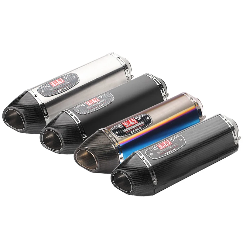 Ingresso 51Mm Silenziatore Tubo Di Scarico Moto Yoshimura R77 Moto Pit Bike Motocross Fuga Moto Slip On Db Killer Universale
