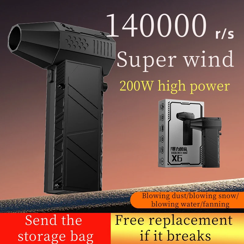 Mini Turbo Violent Jet Fan Power Blower High Speed Pipe Fan 200000 RPM High Performance Brushless Motor mini fan