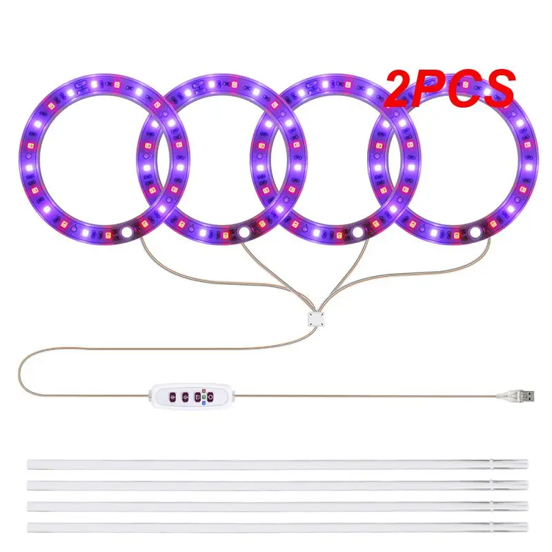 

Водонепроницаемая светодиодная лампа для выращивания растений, цветовая лампа с кольцом, полный спектр, для комнатных саженцев, растений, Dc5v, 2 шт.