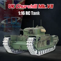 TongDe 1/16 RC Battle Tank Churchill Mk.VII Electric Infantry Fighting Radio Control Panzer Ready to Run Vehicles Military Toy 1