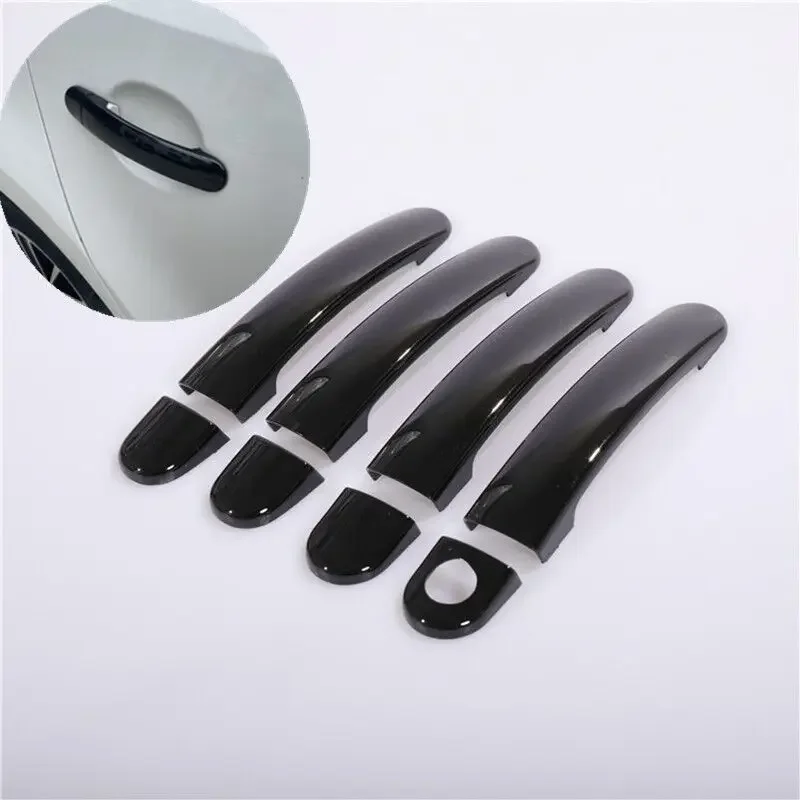 

For Seat Leon MK2 1P FR FR+ Cupra 2006~2012 Gloss Black Chrome Car Door Handle Covers Accessories Styling Stickers