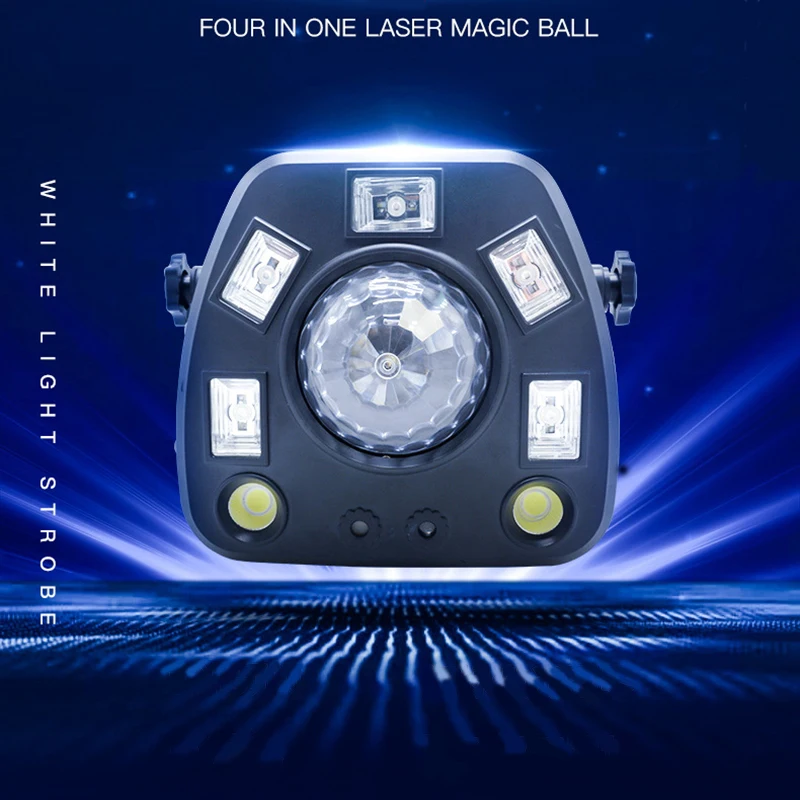 

New Arrival Remote Control UV Magic Ball Strobe Laser Light DMX 4in1 Effects Stage Lighting Projector for DJ Disco Dance Wedding