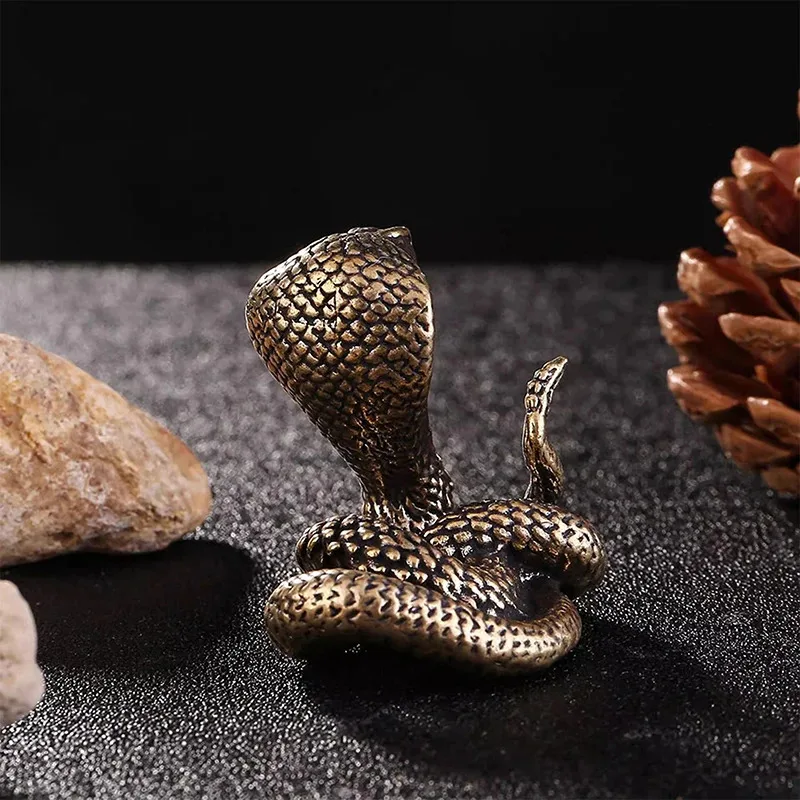 Copper Brass Mini Snake Antique Bronze Decor Figurines For Interior Decoration Desktop Ornament Pure Copper Miniatures Statue miniature figurines simulation snake figurine