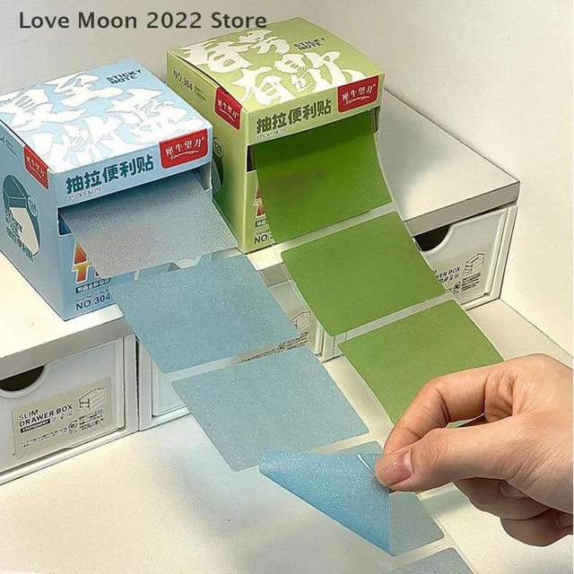 126 Sheets Color Matte Sticky Notes Pads Stationery Posted It Memo Notepad Notebook Pull-out Message Sticker 5