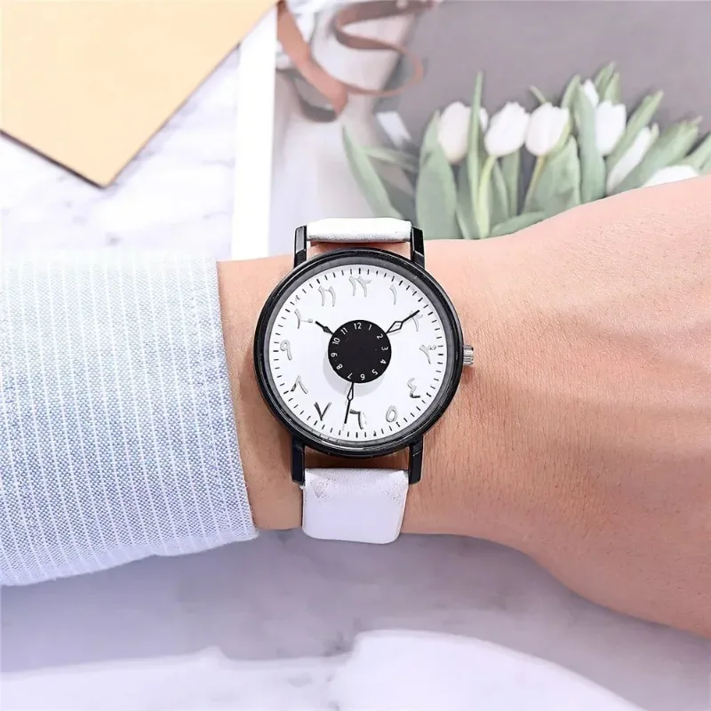 New Simple Fashion Mens Watches Luxury Leather Wrist Watches Arabic Numerals Date Casual Sport Boys Quartz Wristwatch Gift